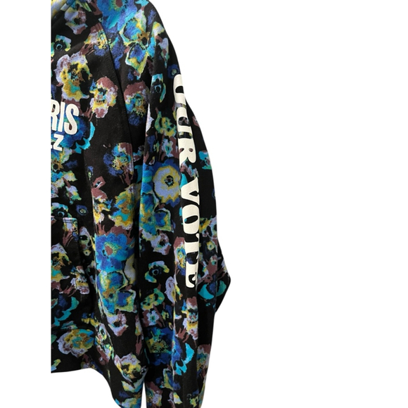 Ulla Johnson Designers For Democracy Harris Walz Hoodie Size Large Zip Up Black - Picture 7 of 12